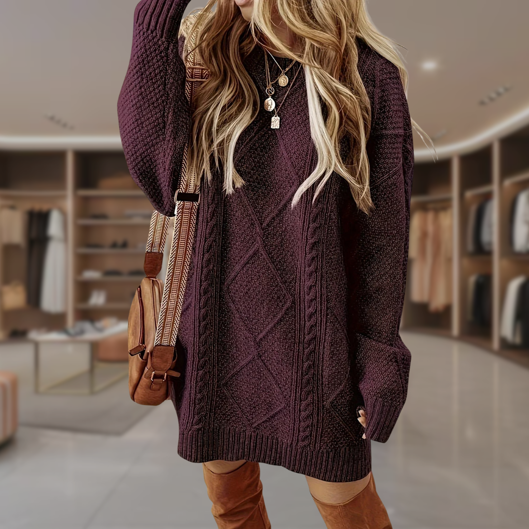Janel | Oversized Knit Sweater Dress