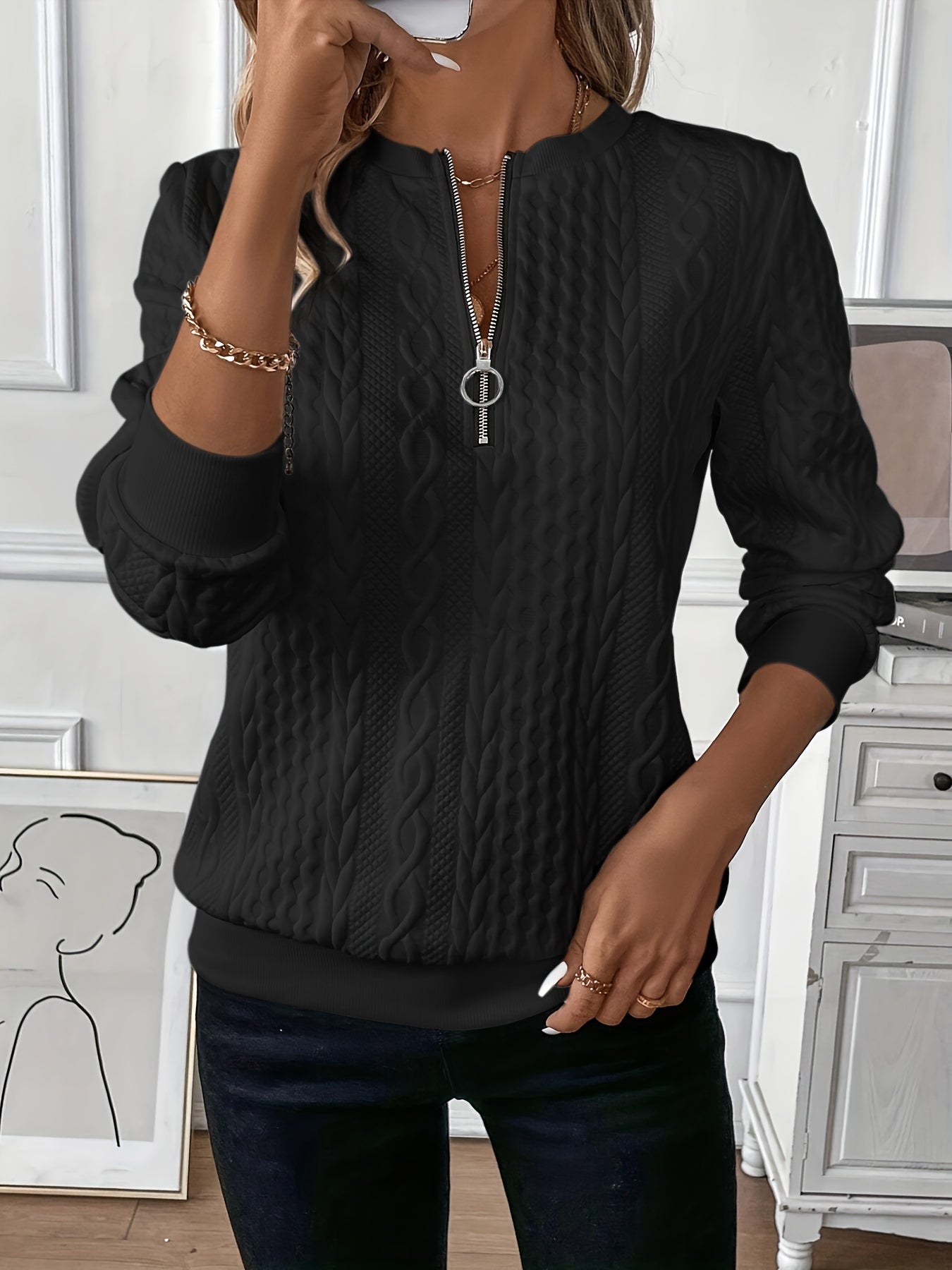 Whitney | Elegant Cable Sweater