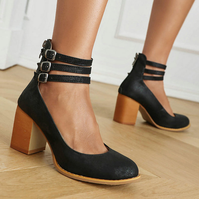 Margot | Triple Strap Heels