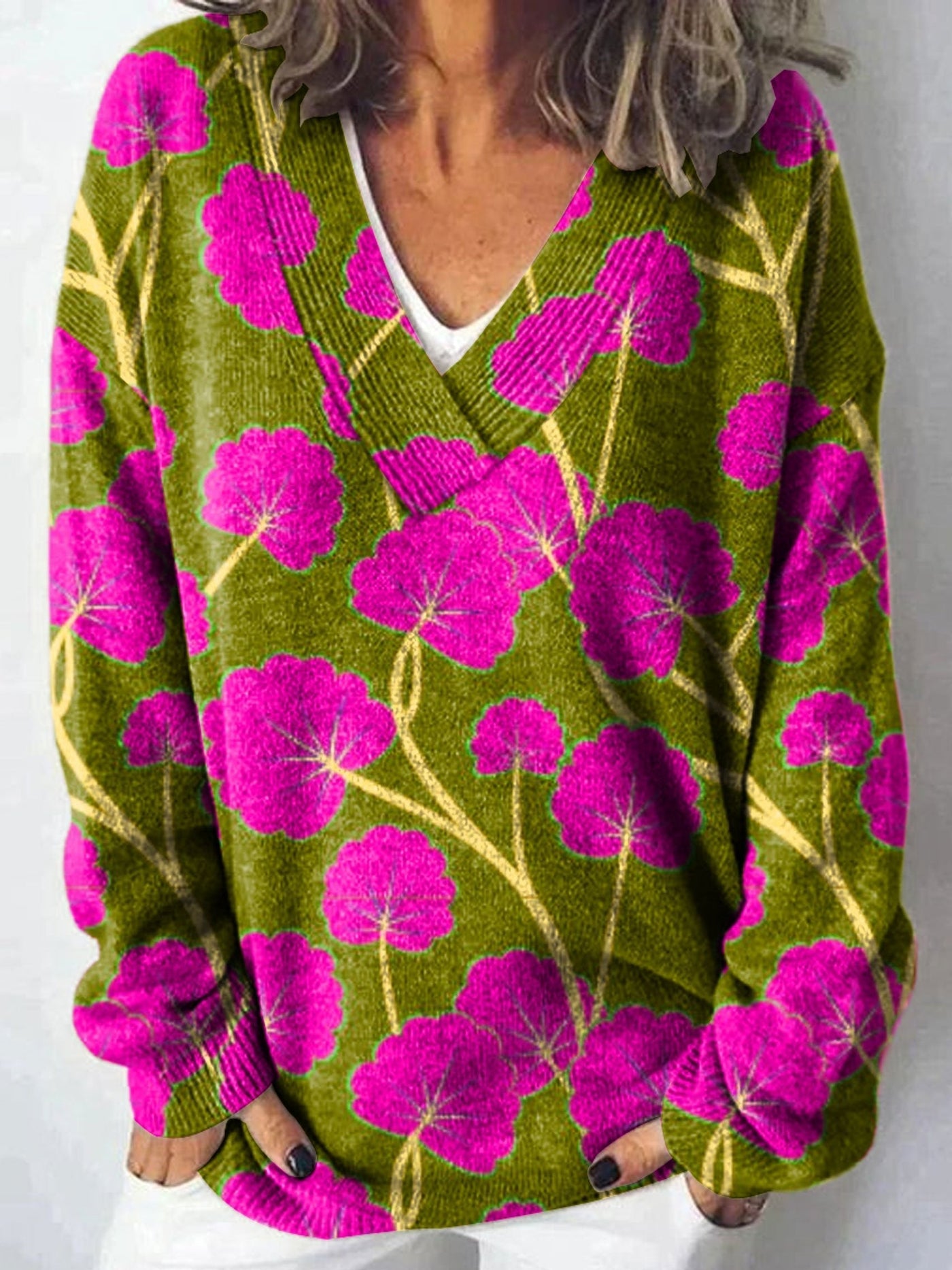 Hannah | Vibrant Blossom Sweater