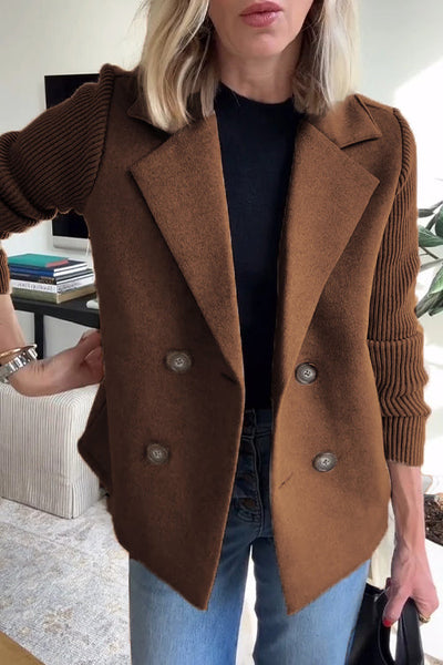 Eliana | Knit-Sleeve Blazer