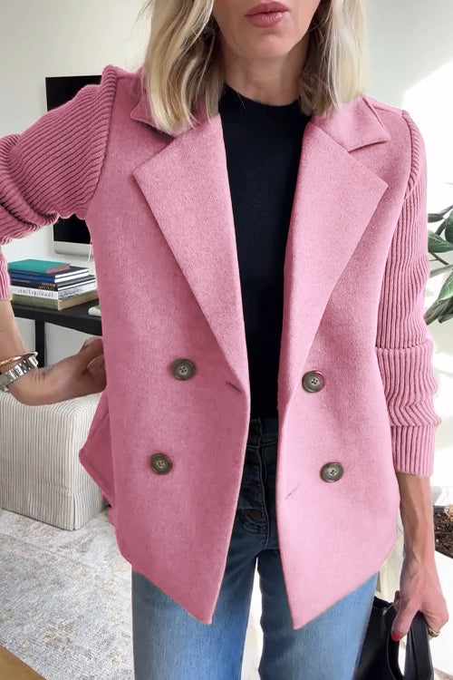 Eliana | Knit-Sleeve Blazer