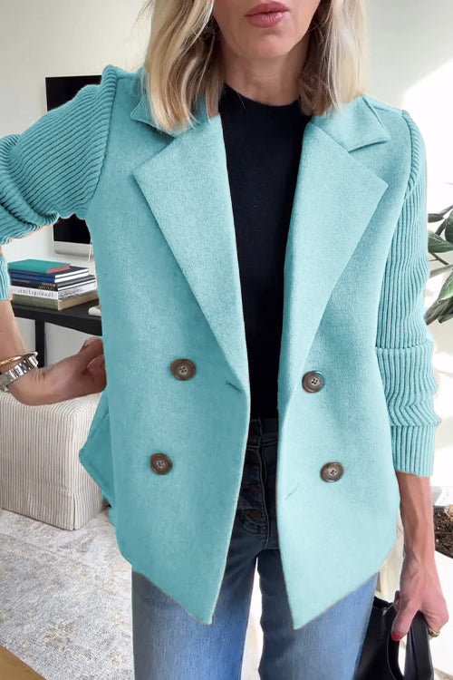 Eliana | Knit-Sleeve Blazer