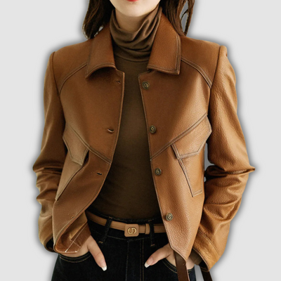 Amara | Structured Leather Jacket