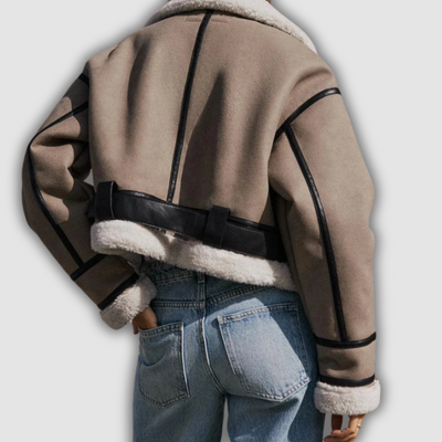 Vivian | Shearling Aviator Jacket