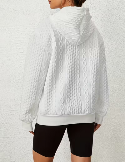 Nicole | Cable Knit Hoodie Sweater