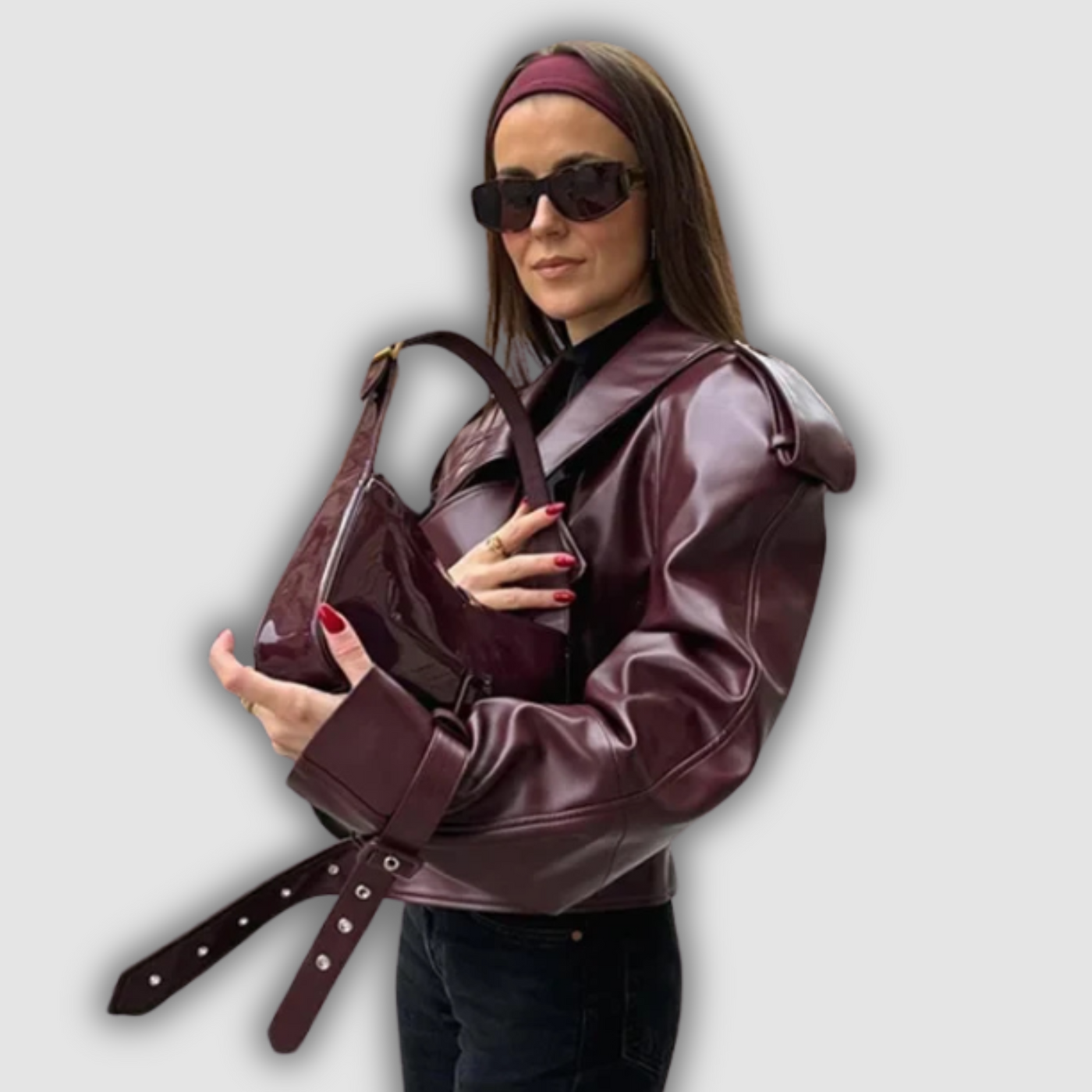 Selena | Oversized Leather Jacket