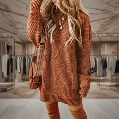 Janel | Oversized Knit Sweater Dress