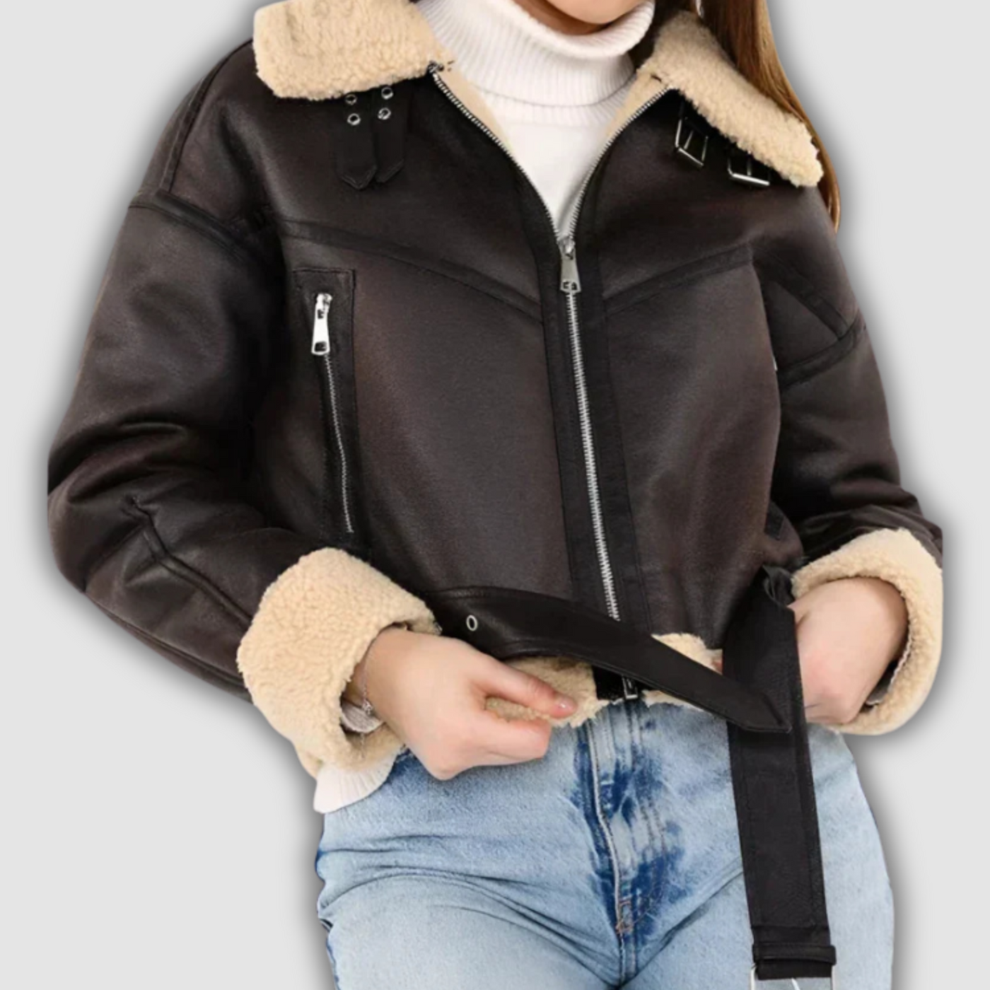 Sierra | Shearling Aviator Jacket