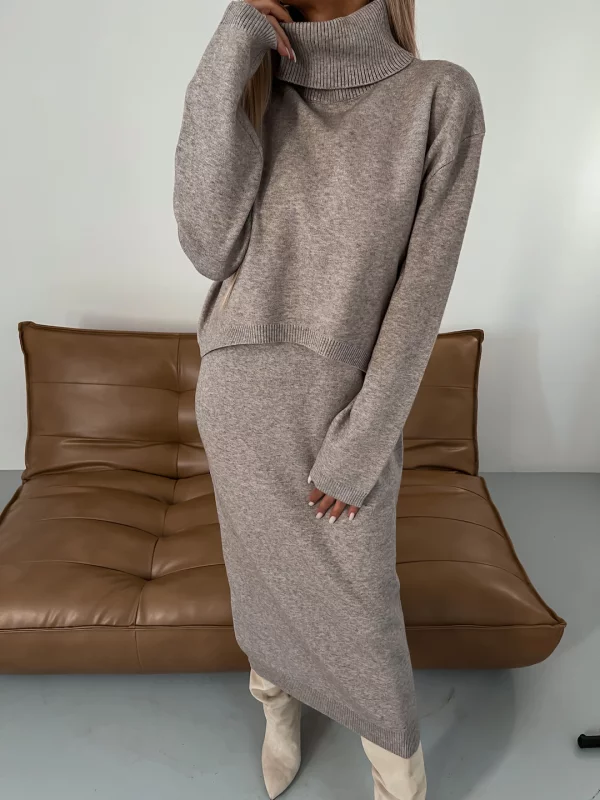 Natasha | Knitted Dress & Sweater Set