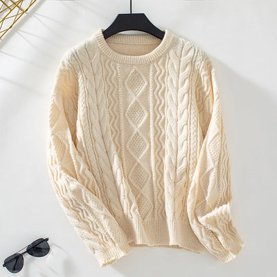 Leanna  | Diamond Cable Knit Sweater
