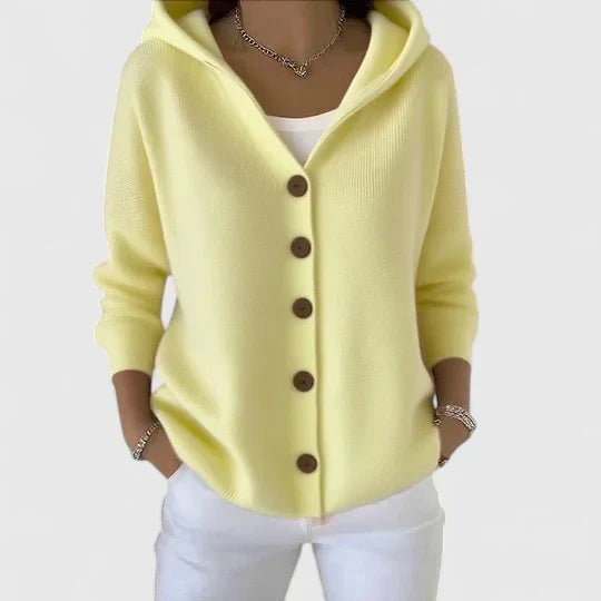 Elaine | Cozy Button Hoodie