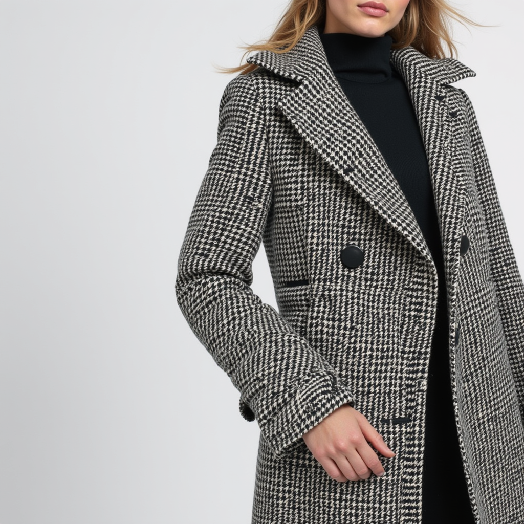 Nicolette | Classic Houndstooth Coat