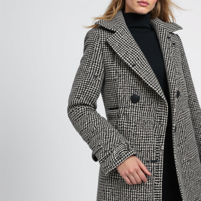 Nicolette | Classic Houndstooth Coat