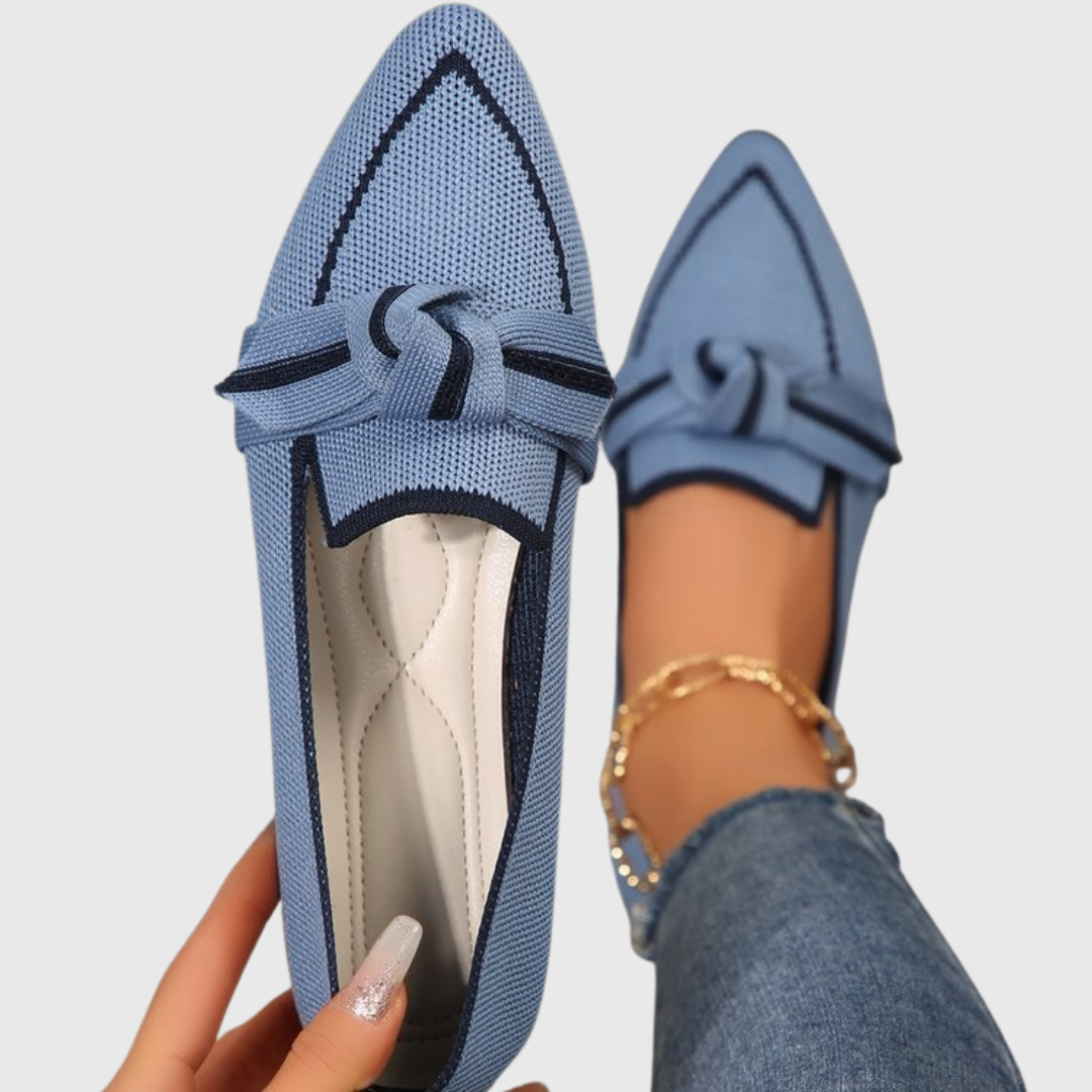 Zoey | Pointed Bow Loafers