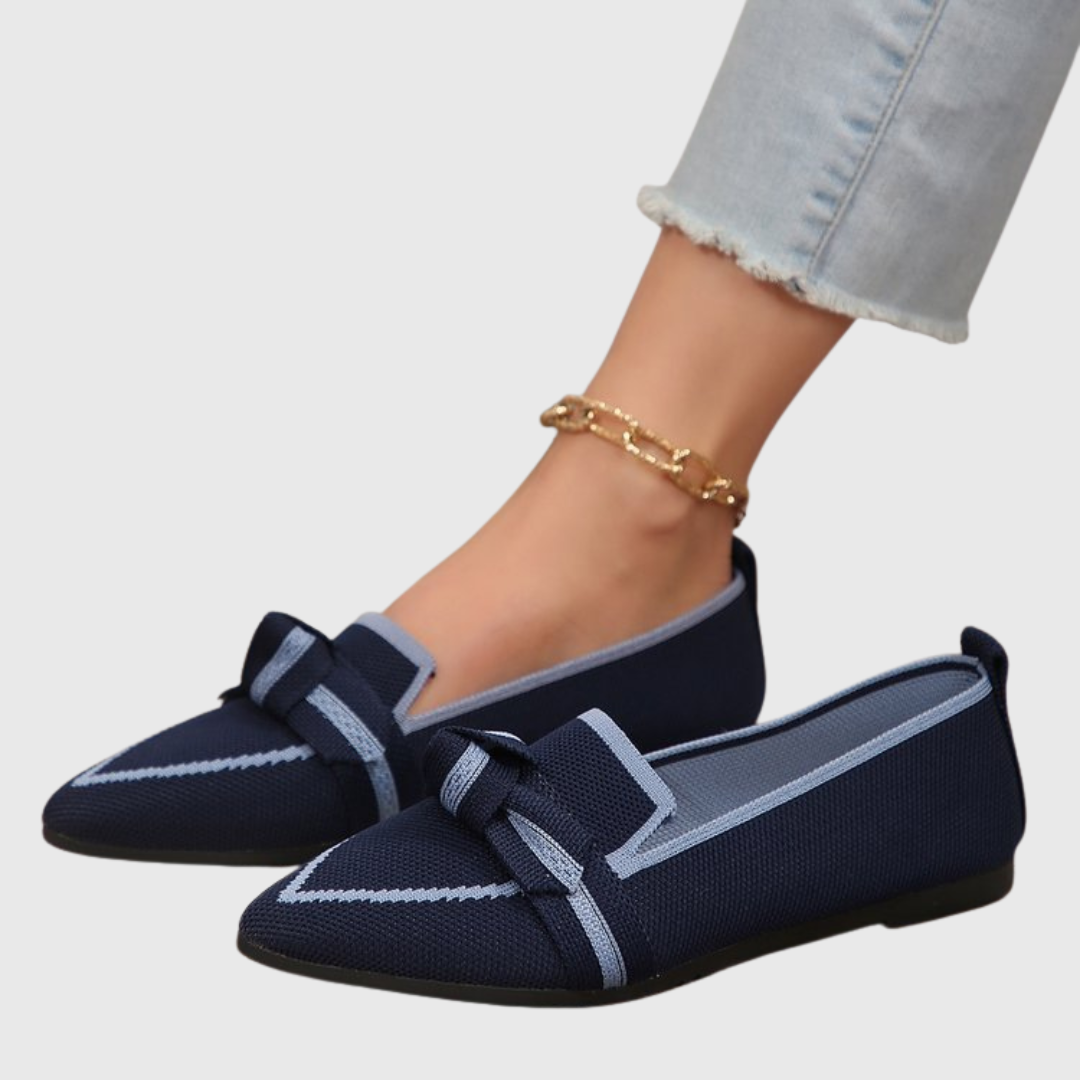 Zoey | Pointed Bow Loafers