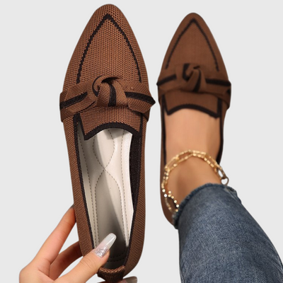 Zoey | Pointed Bow Loafers