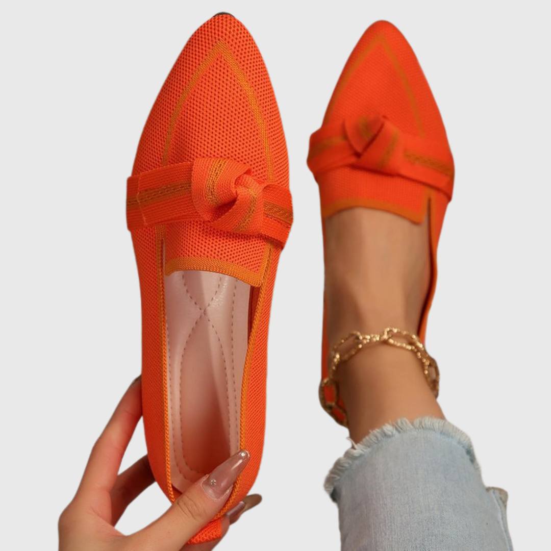 Zoey | Pointed Bow Loafers
