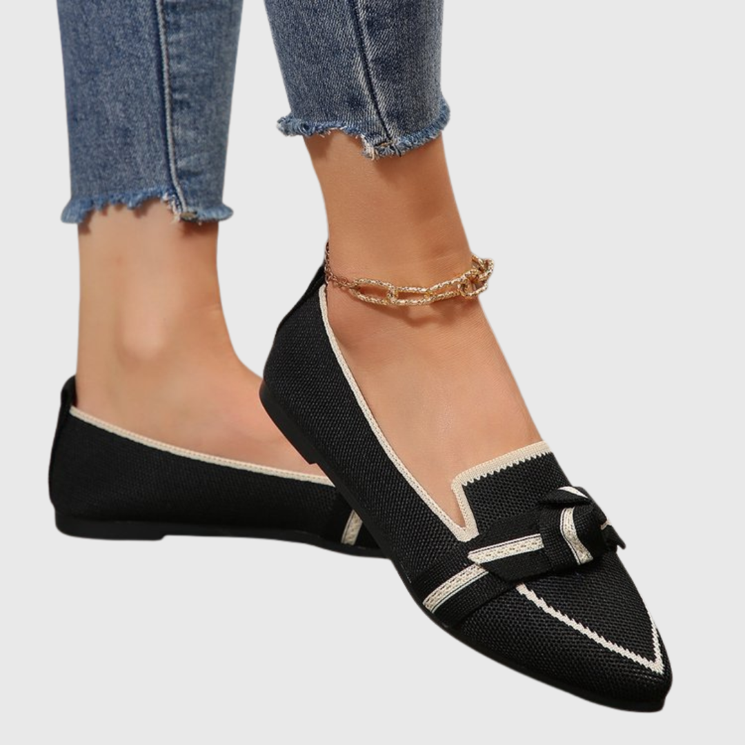 Zoey | Pointed Bow Loafers