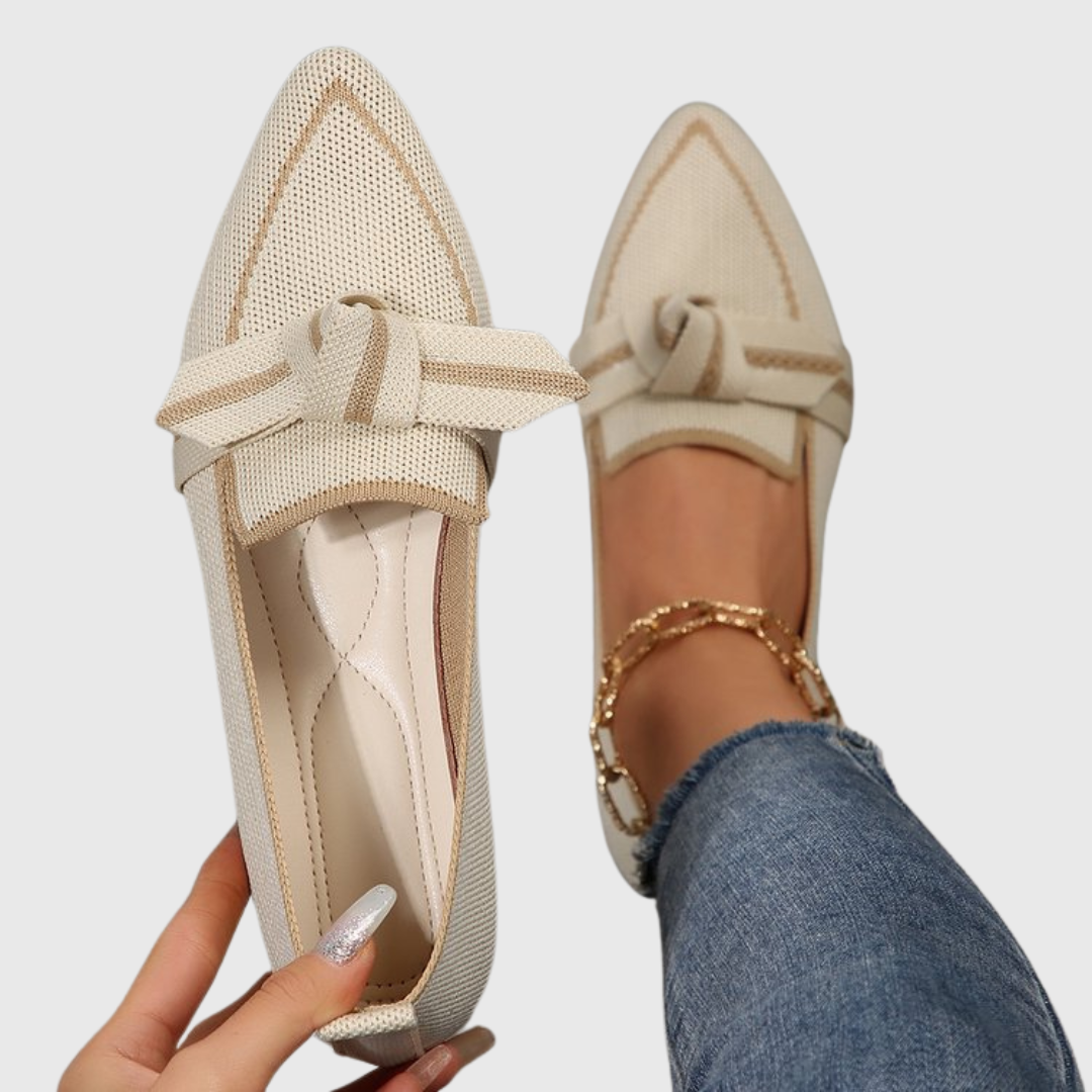 Zoey | Pointed Bow Loafers