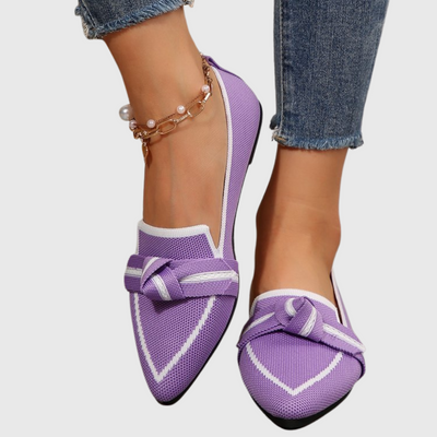 Tricia | Pointed Loafers with Contrast Trim