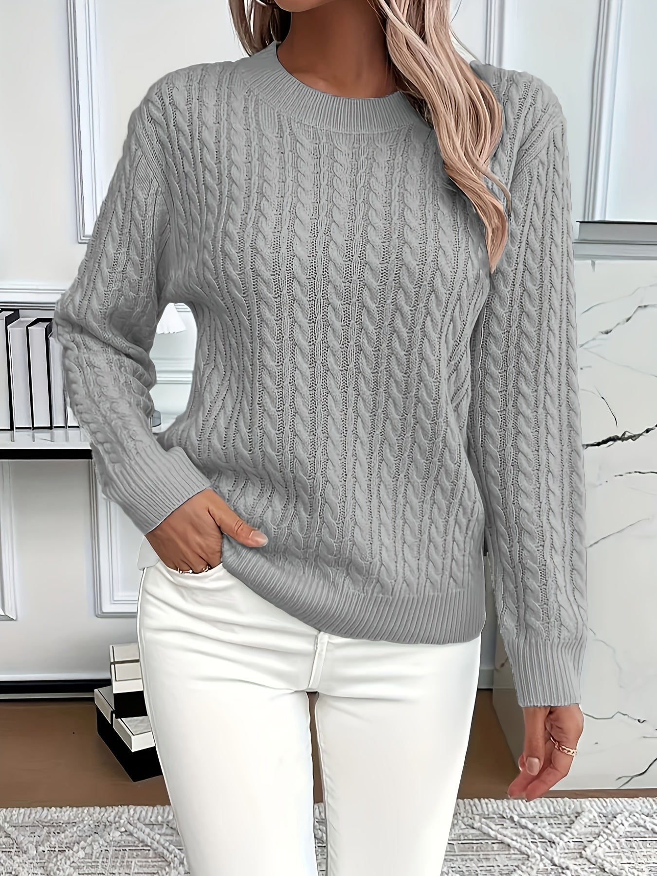 Abigail | Classic Cable Knit Sweater