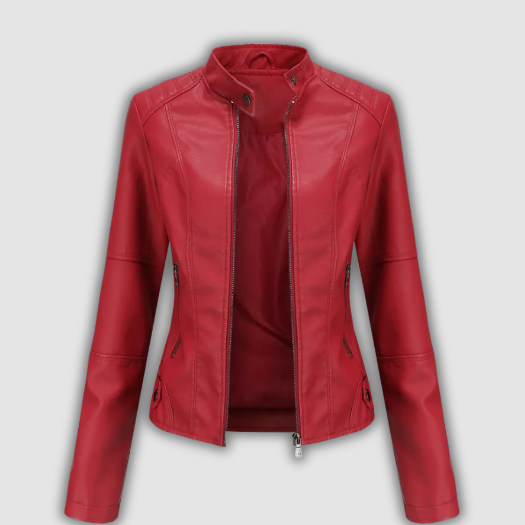 Tamara | Crimson Moto Jacket