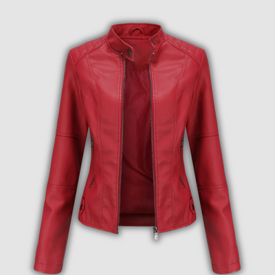 Tamara | Crimson Moto Jacket