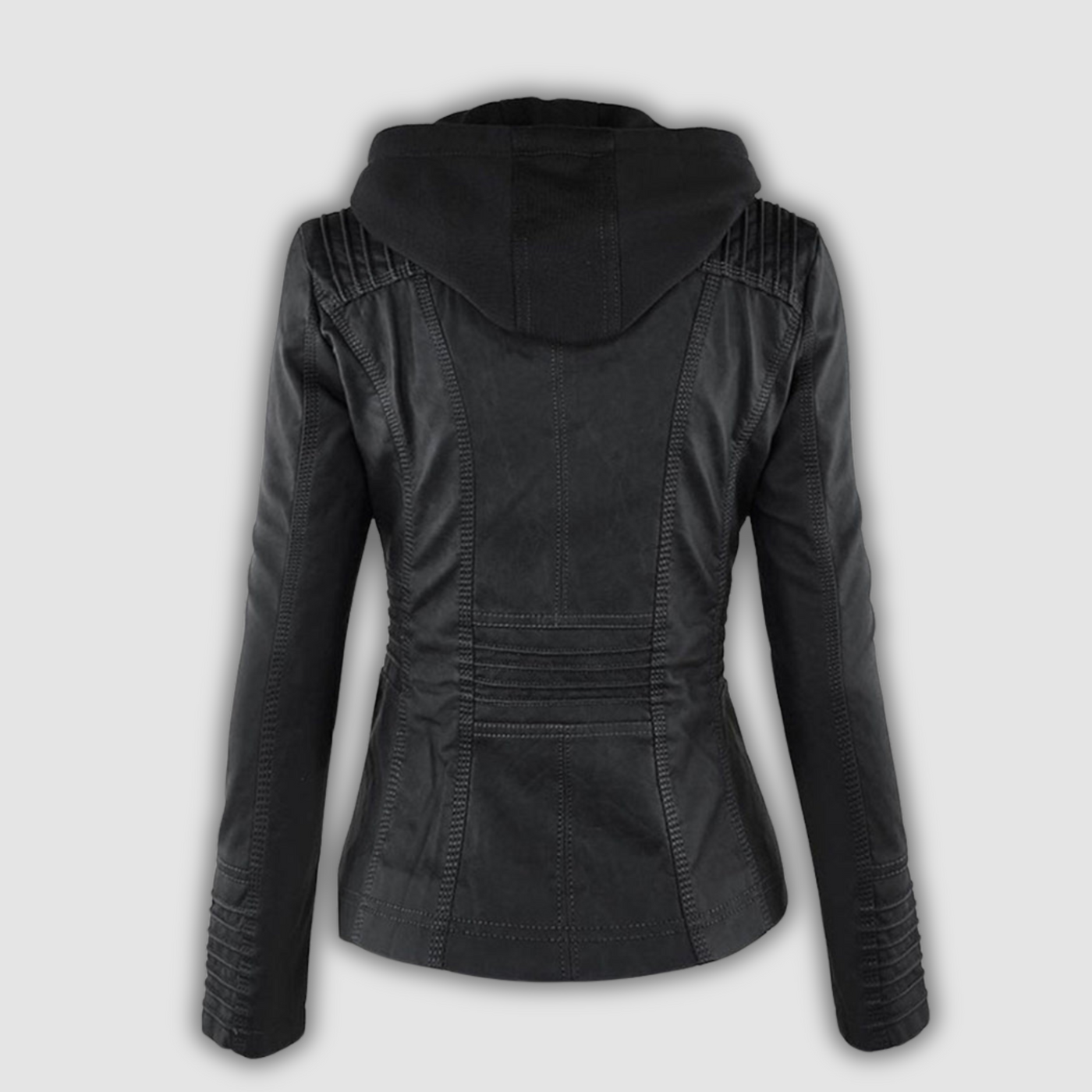 Sabrina | Hooded Leather Jacket