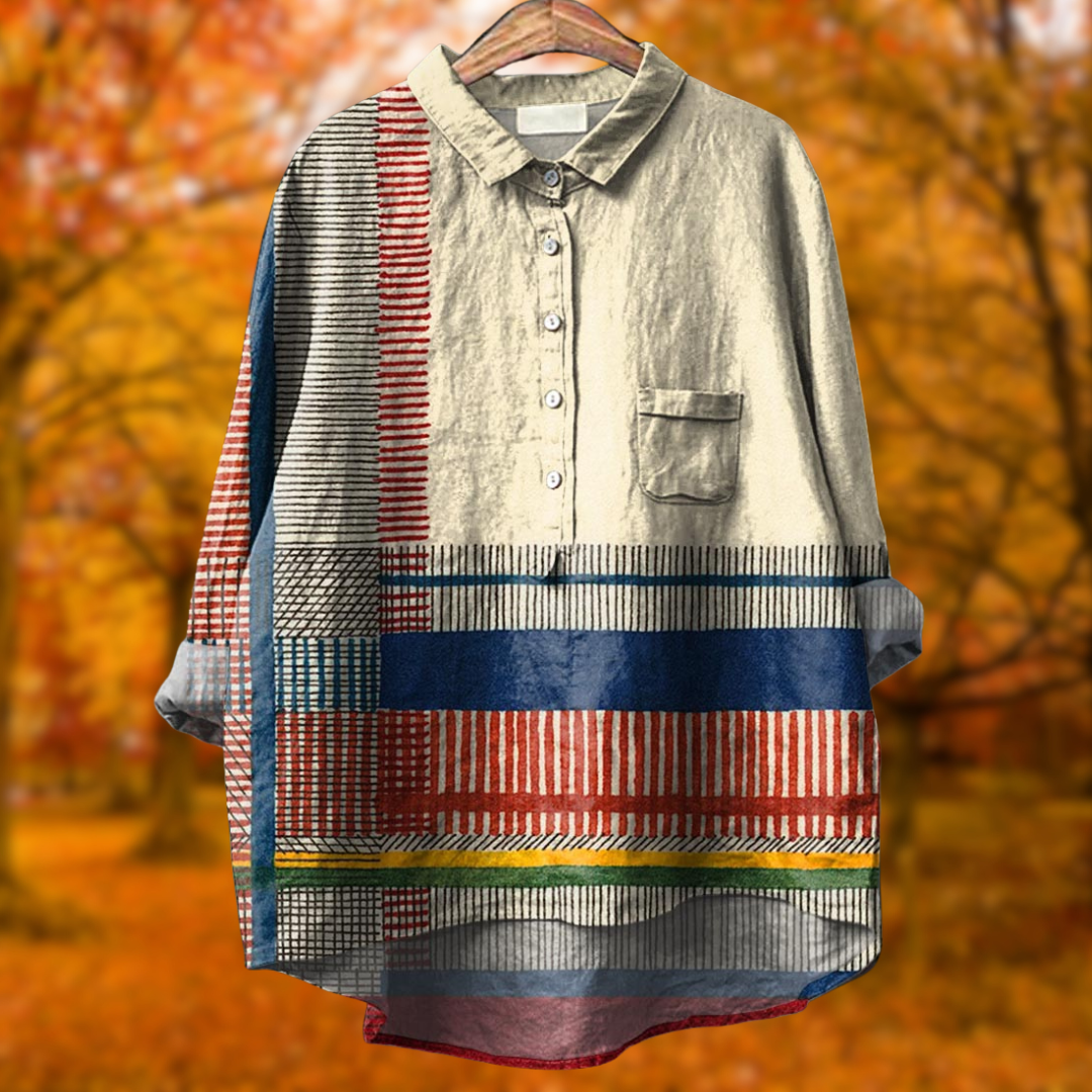 Lena | Artistic Stripes Shirt