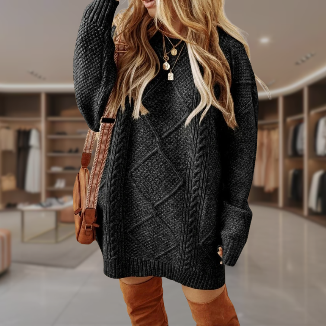 Janel | Oversized Knit Sweater Dress