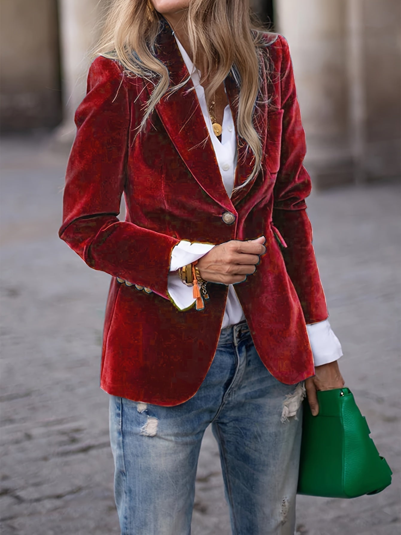 Francesca | Velvet Elegance Blazer