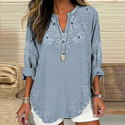 Olivia | Embroidered Boho Shirt