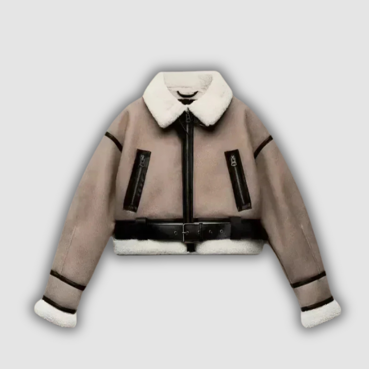 Vivian | Shearling Aviator Jacket