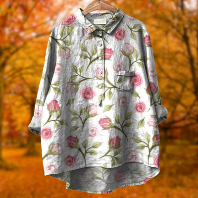 Lina | Vibrant Floral Embroidered Shirt