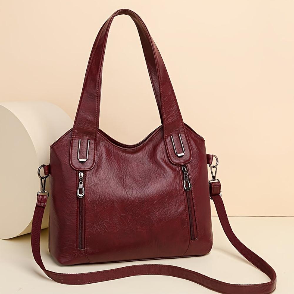 Remi | Classic Leather Shoulder Tote