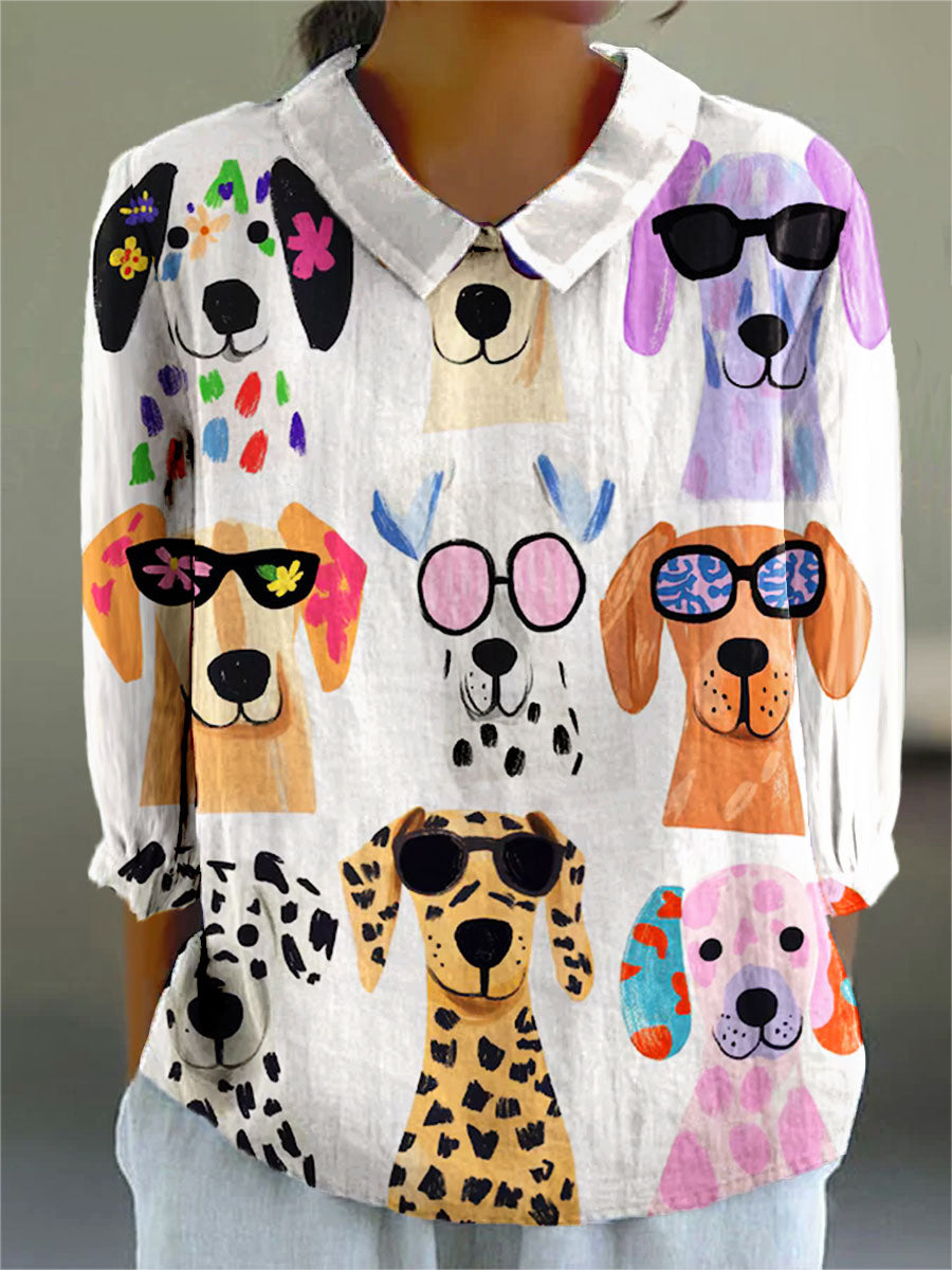 Melinda | Playful Pups Blouse