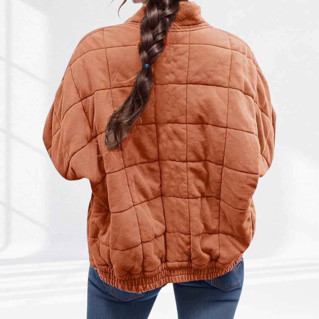 Freja | Quilted Comfort Sweater Jacket