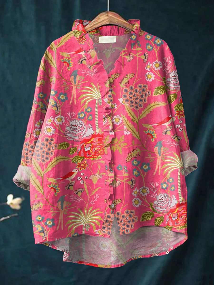 Elora | Tropical Garden Shirt