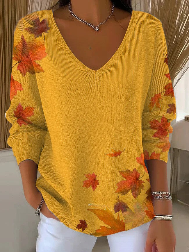 Erika | Golden Autumn Leaves Blouse