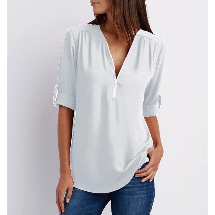 Demi | Zipper Detail Blouse