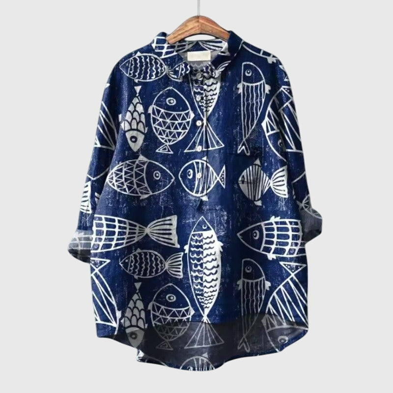 Sophia | Artistic Print Blouse