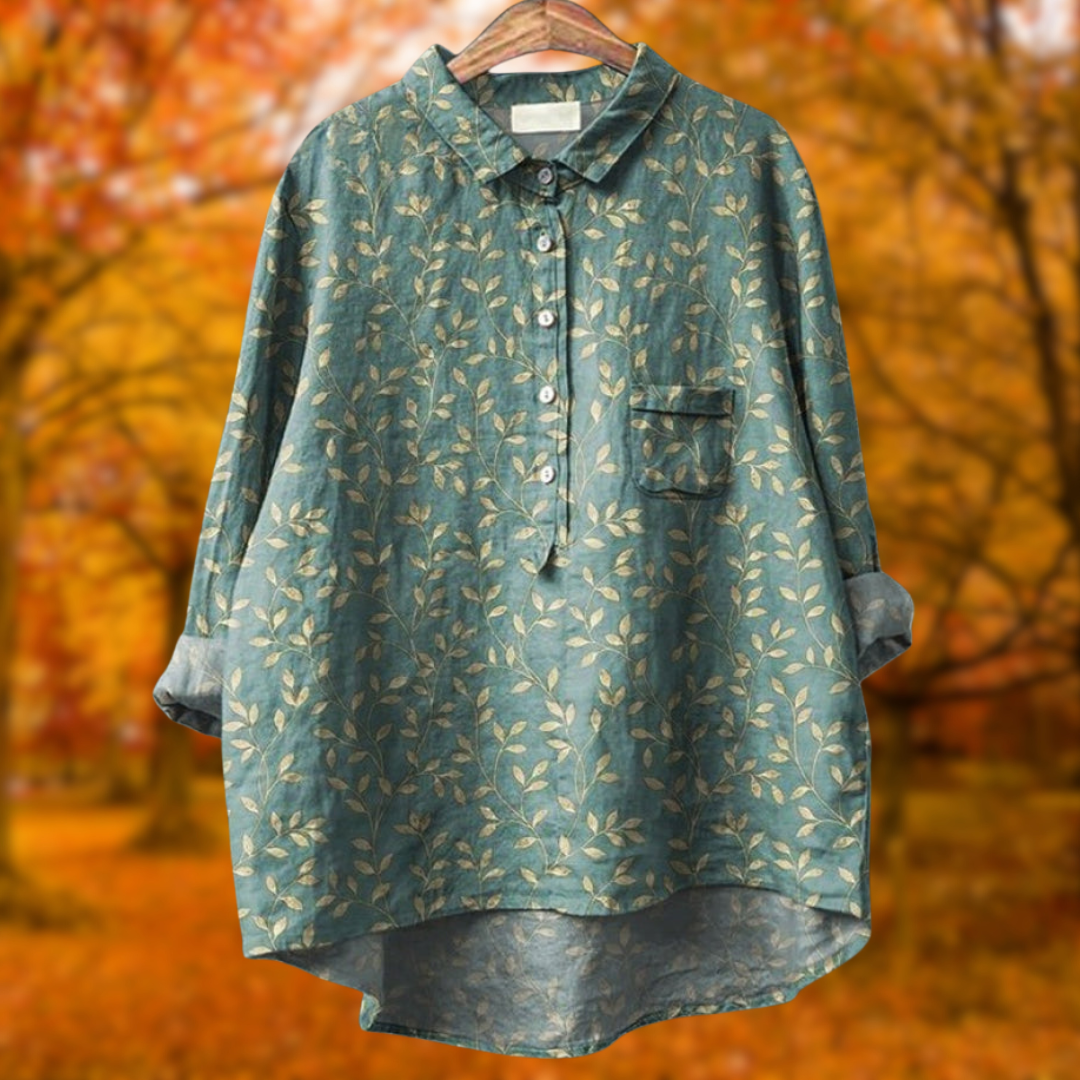 Lina | Vibrant Floral Embroidered Shirt