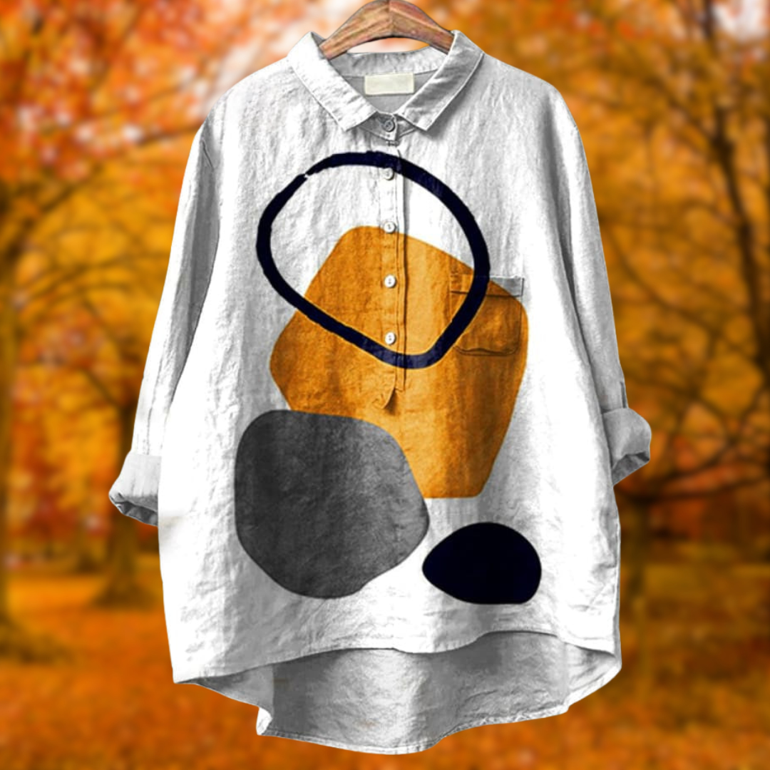 Sienna | Geometric Abstract Print Shirt