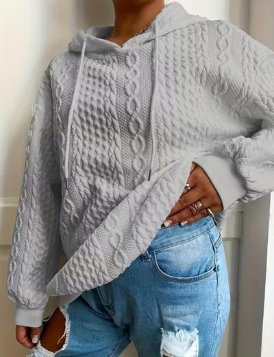 Nicole | Cable Knit Hoodie Sweater