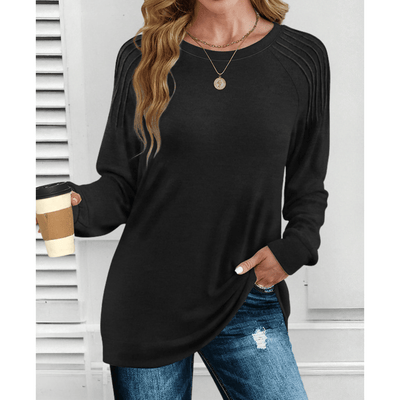 Brenna | Cozy Knit Long Sleeve Blouse