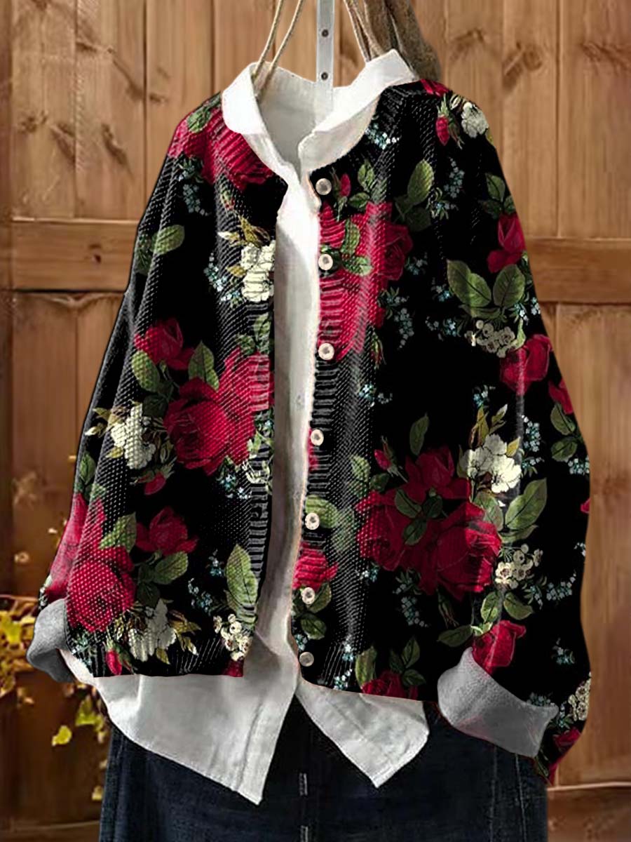 Monica | Midnight Rose Cardigan