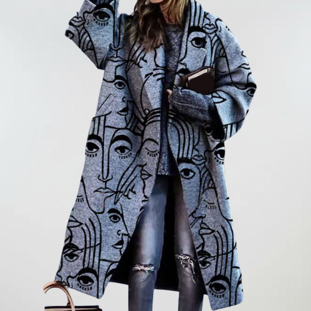 Maren | Abstract Faces Coat