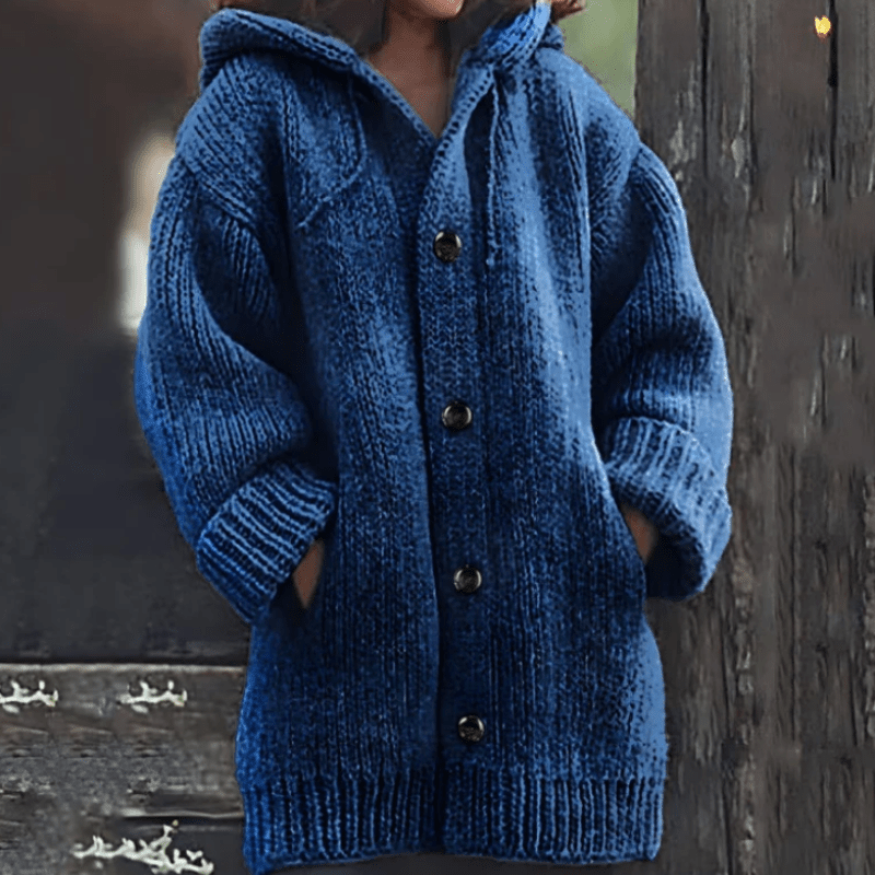Magnolia | Classic Chunky Knit Hooded Cardigan