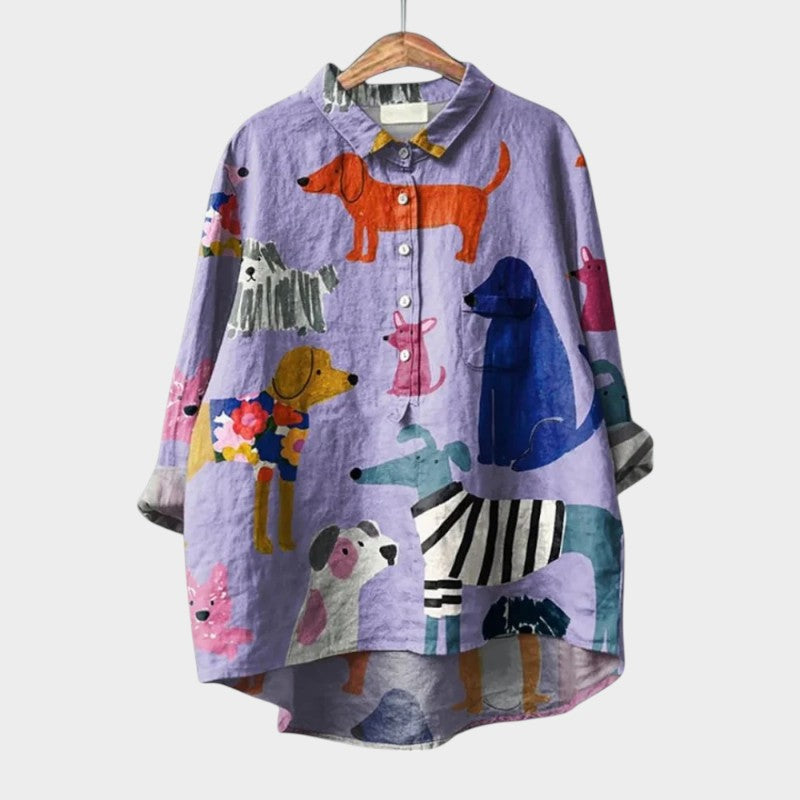 Thea | Playful Animal Blouse